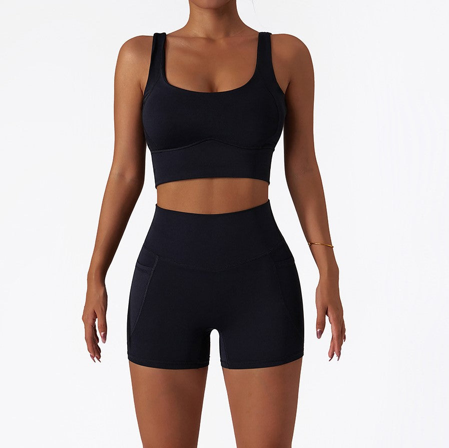 Summer Classic Style Short Set - Black