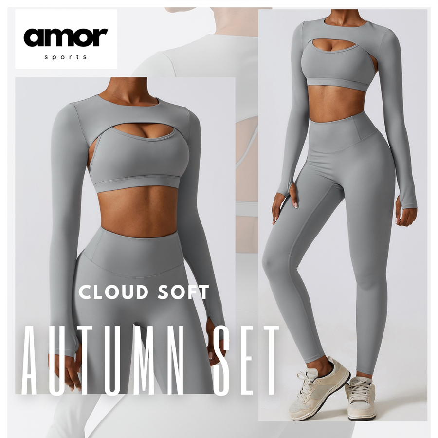 Spring 3pcs Stylish Cloud Soft Set - Grey