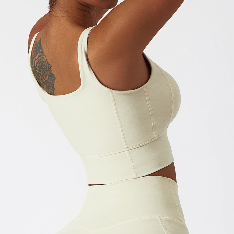 Classic Style Premium Crop Top - Beige