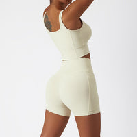 Summer Classic Style Short Set - Beige