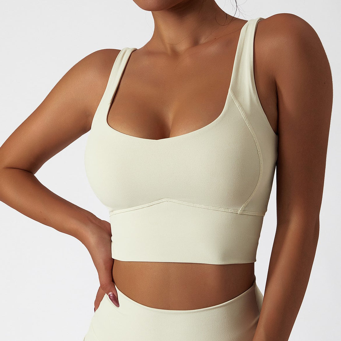 Classic Style Premium Crop Top - Beige