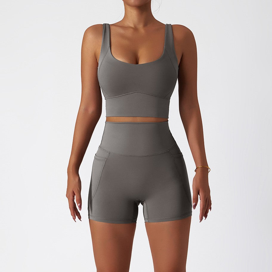 Summer Classic Style Short Set - Coal Grey