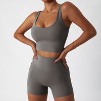 Summer Classic Style Short Set - Coal Grey