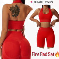 Vivid Line Short Set - Fire Red Set