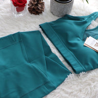 Forest Green Short Set - V Line