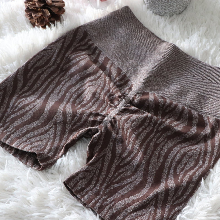 Zebra Brown Shorts - Wild Line