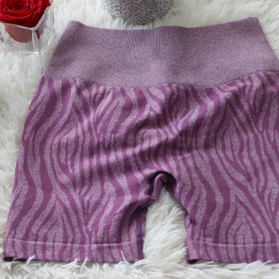 Zebra Purple Shorts - Wild Line