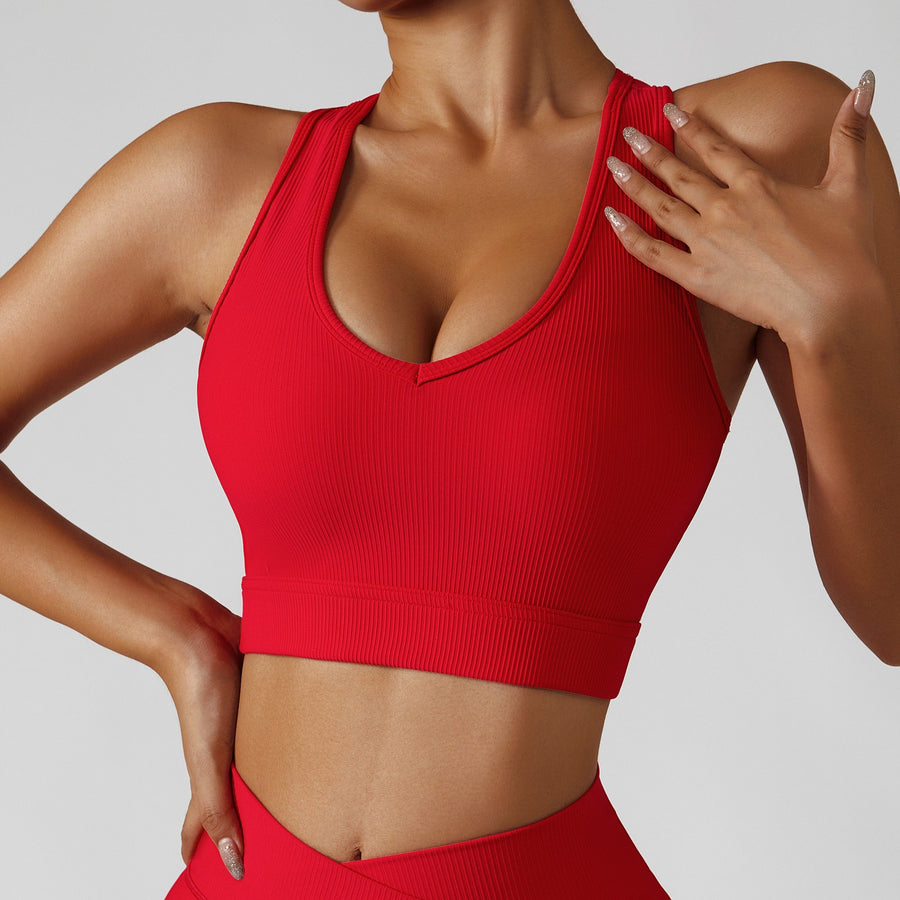 Passion Red TOP - V Line