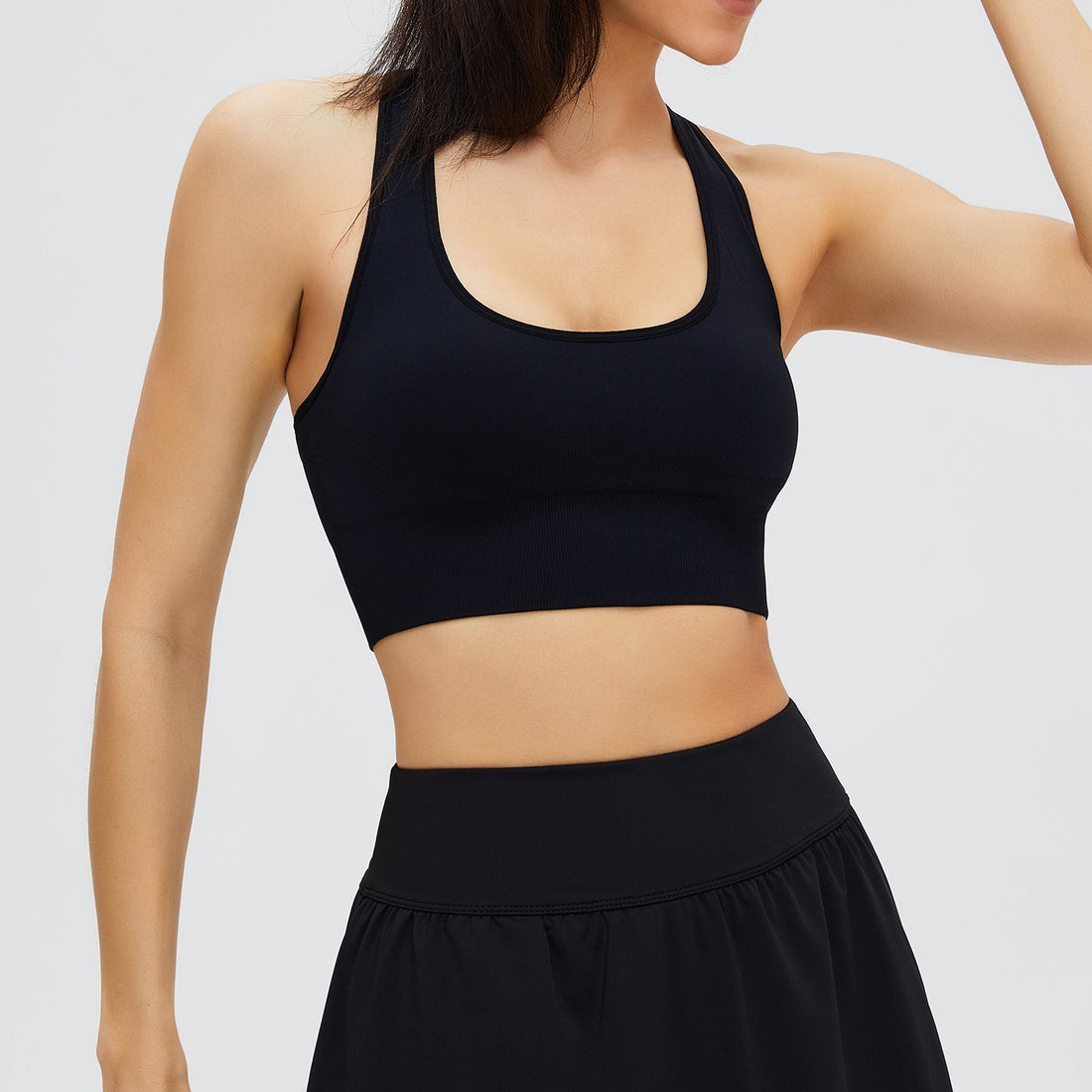 Ρυθμιζόμενο Classic Black Crop Top 