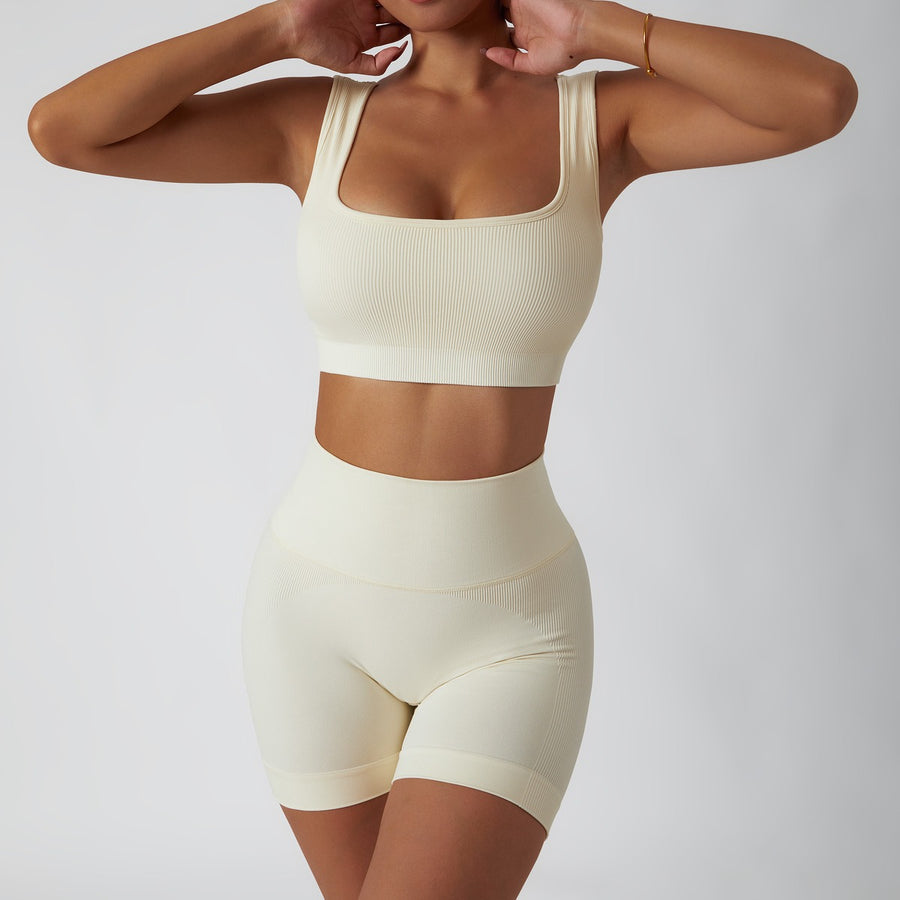 Beige Short Set - Mono Line