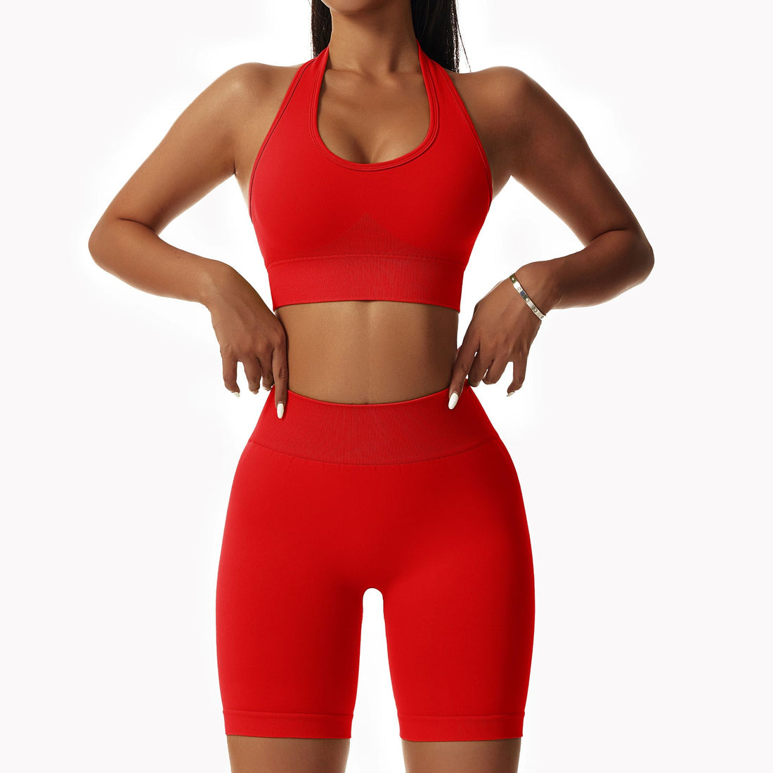 Vivid Line Short Set - Fire Red Set