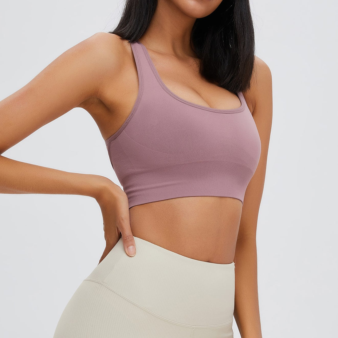 Ρυθμιζόμενο λιλά Crop Top