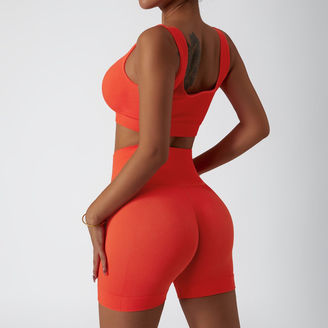 Sunset Orange Short Set - Mono Line