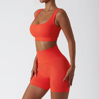 Sunset Orange Short Set - Mono Line