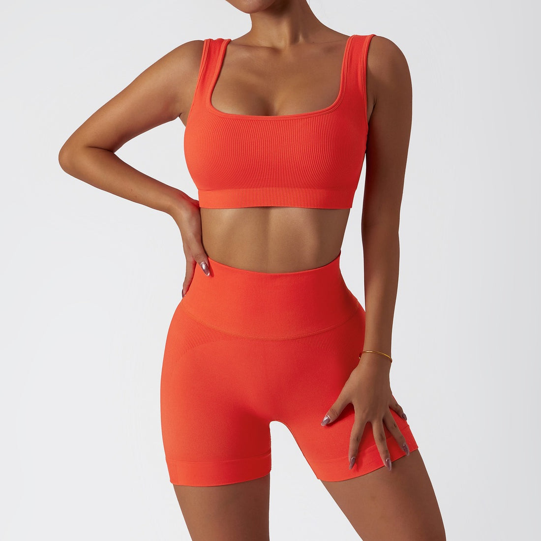 Sunset Orange Short Set - Mono Line