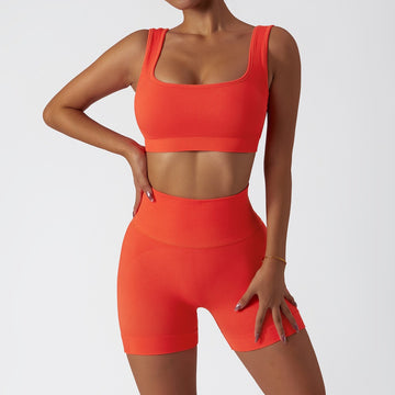 Sunset Orange Short Set - Mono Line