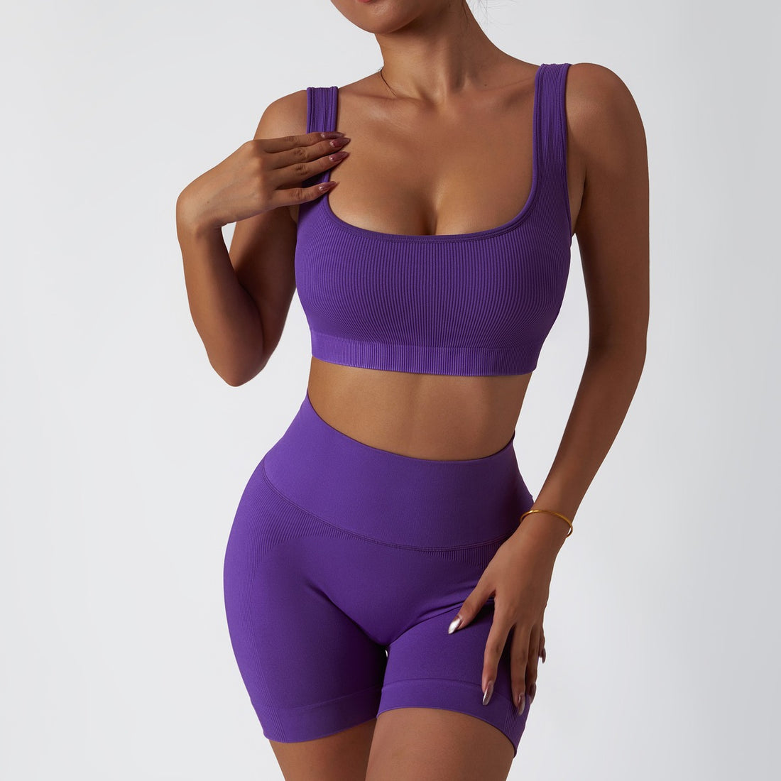 Purple Short Set - Mono Line