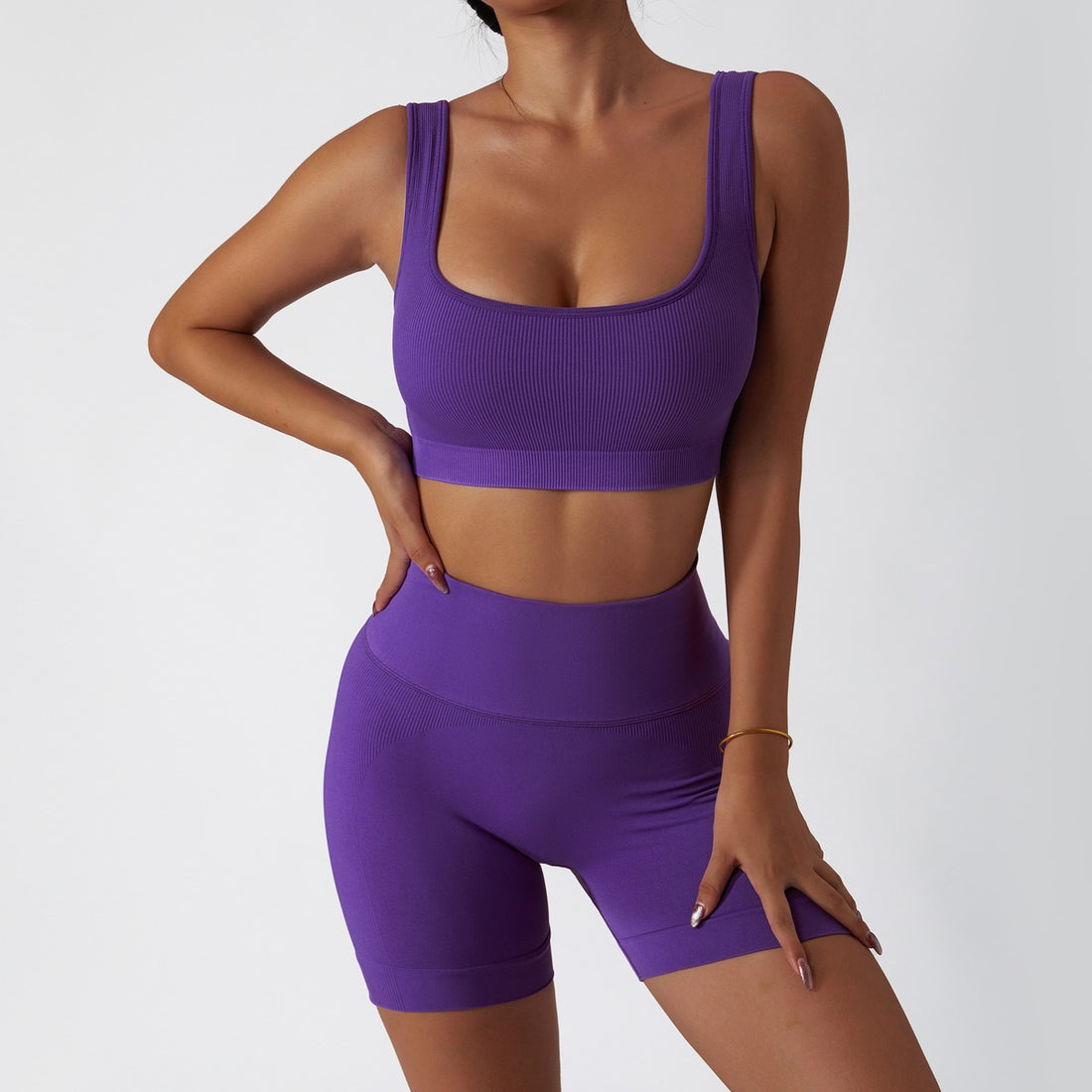 Purple Short Set - Mono Line