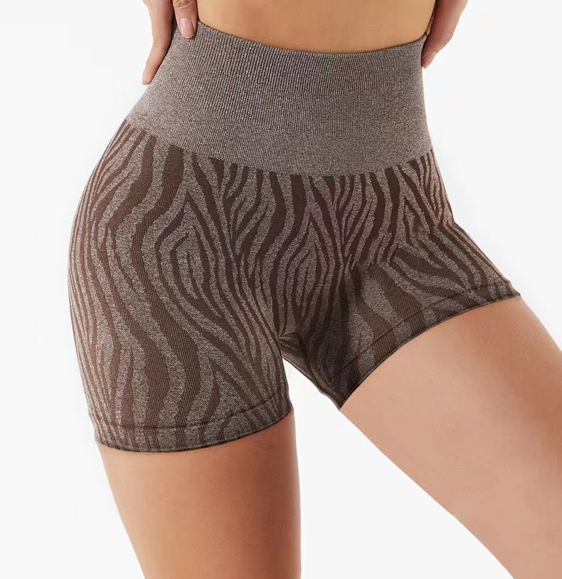 Zebra Brown Shorts - Wild Line