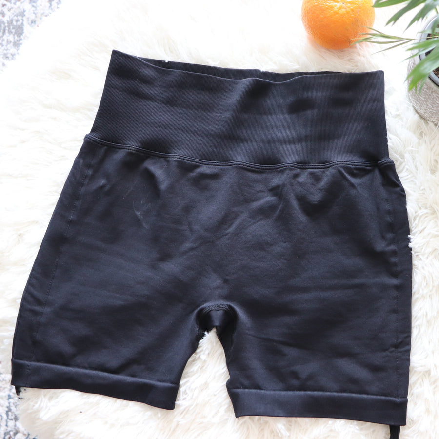 Classic Black Shorts - Straps Line