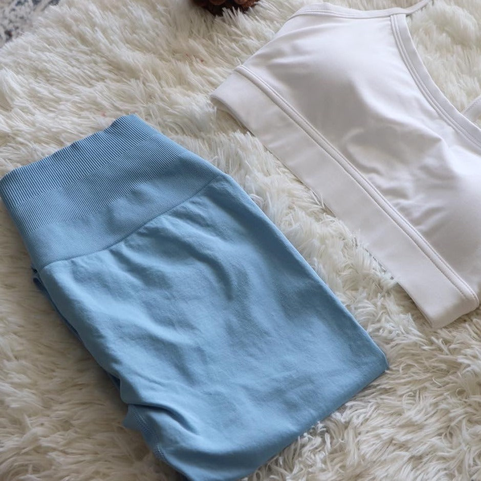 High Waisted Sky Blue Legging