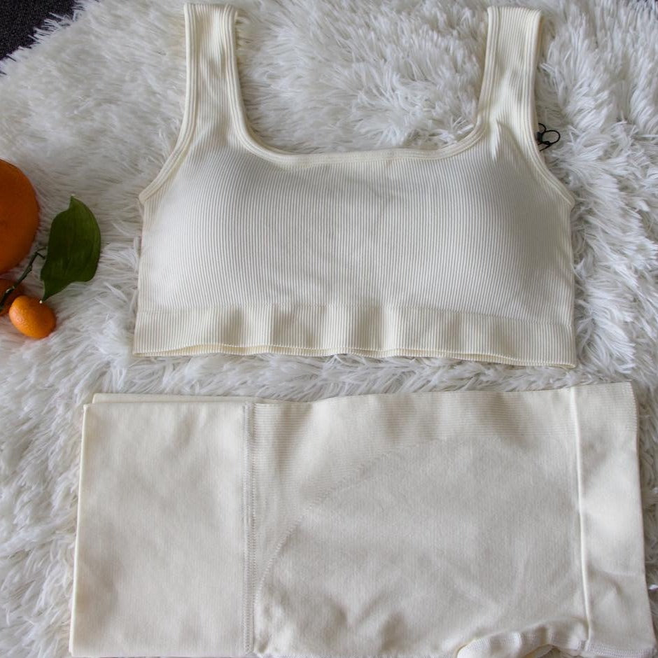 Beige Short Set - Mono Line