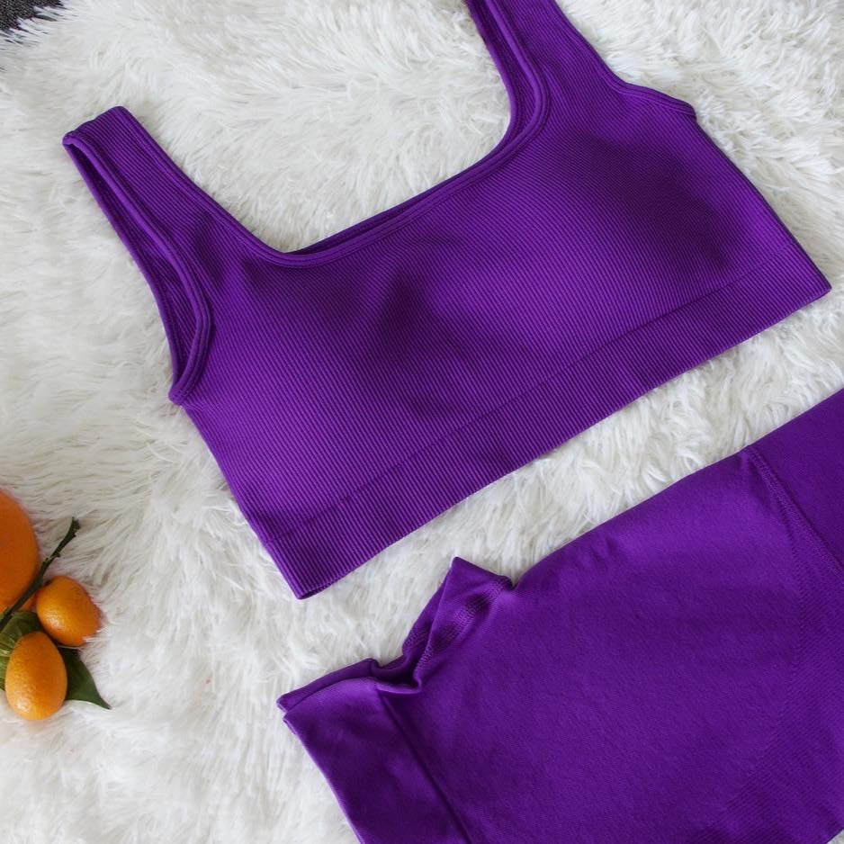 Purple Short Set - Mono Line