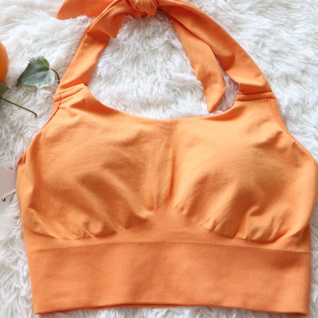 Orange Short Set - Strappy Line